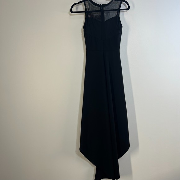 90’s Speechless Black Sheer Mesh and Floral Embroidery Hi-Low Dress XS - Picture 2 of 10